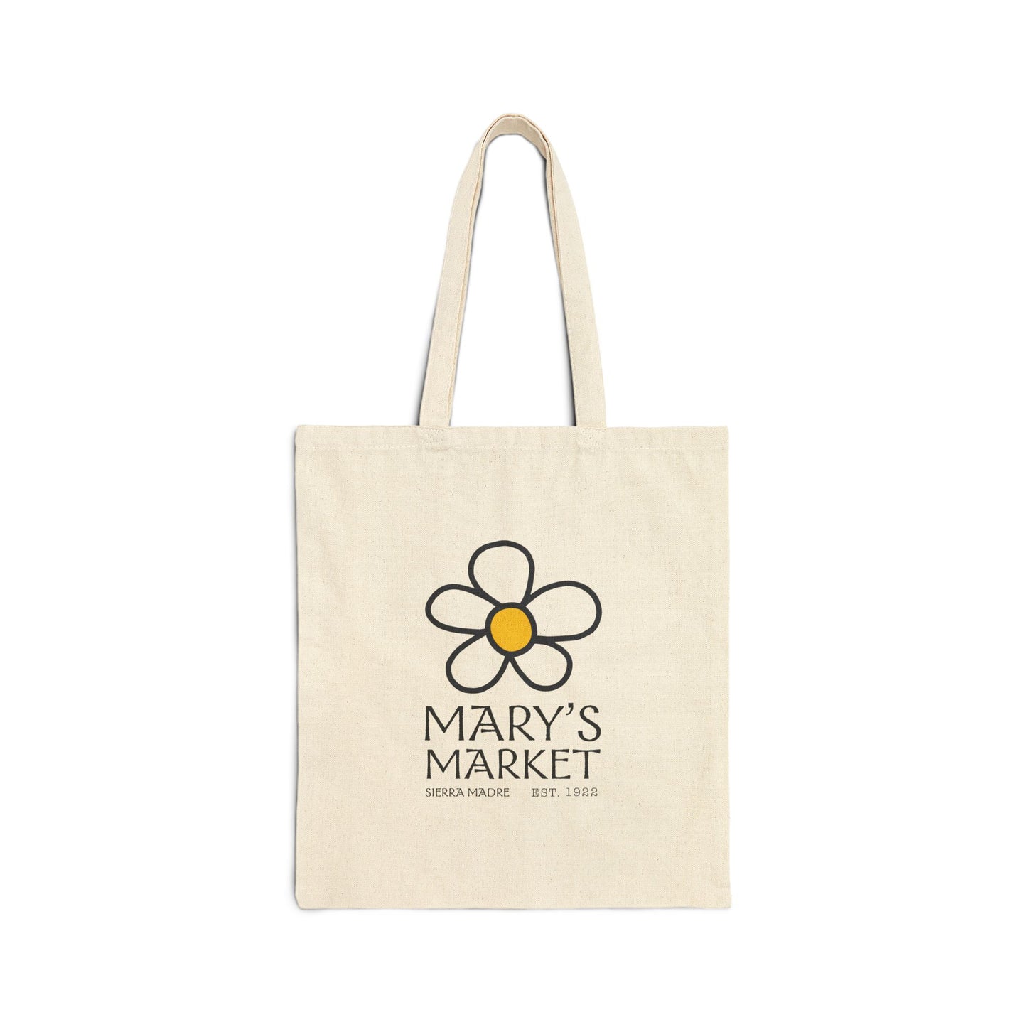 Mary's Market Floral Cotton Canvas Tote Bag - Eco-Friendly Shopping Bag