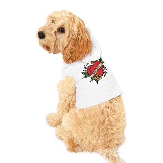 Customizable Heart Pet Hoodie - Personalized Dog Apparel for Style & Comfort