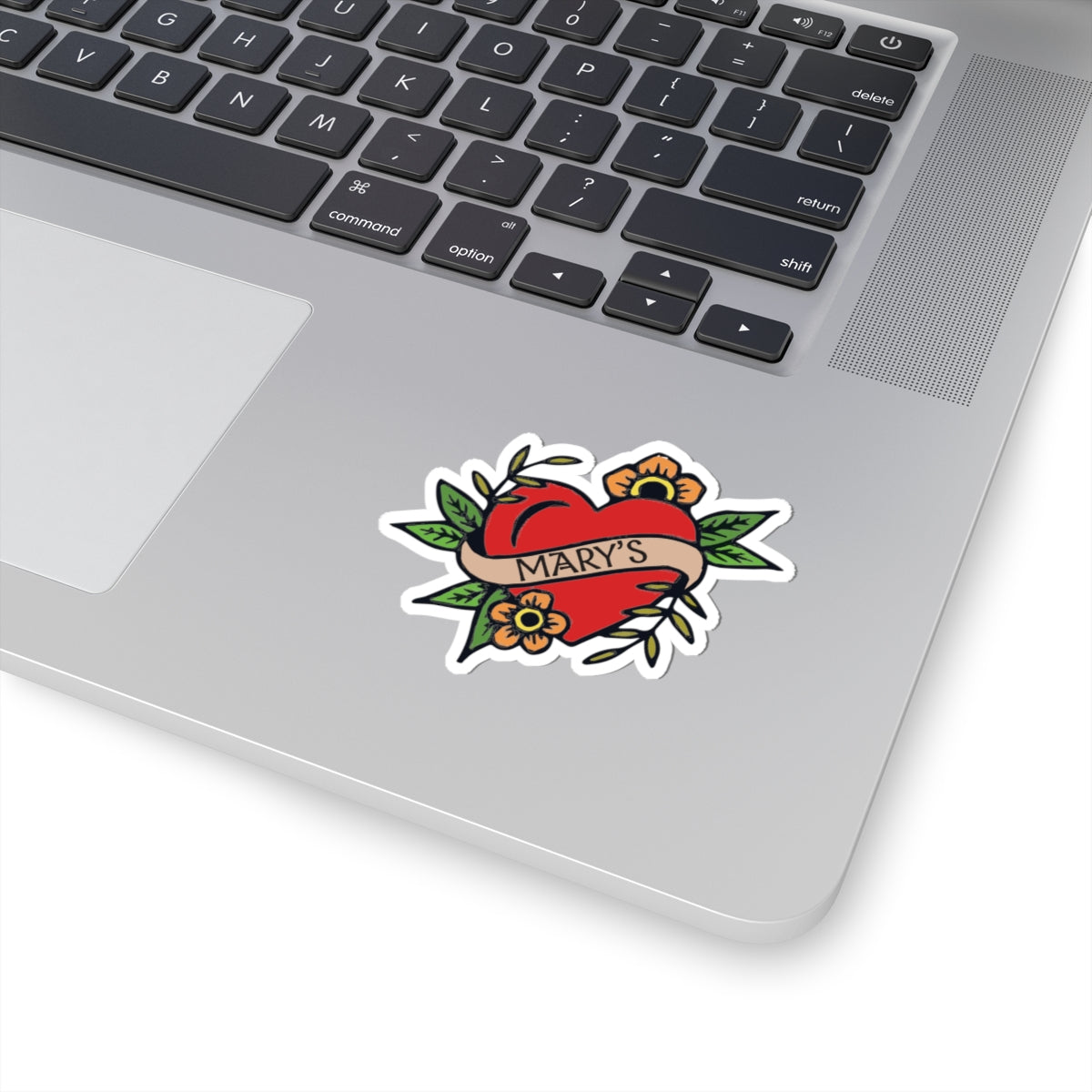 Custom Floral Heart Kiss-Cut Stickers | Personalized Gifts for All Occasions
